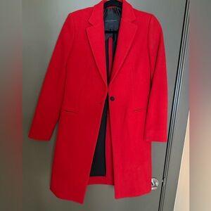 Club Monaco Red Lined Coat Size S
